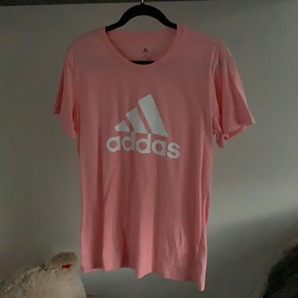 Pink adidas tshirt